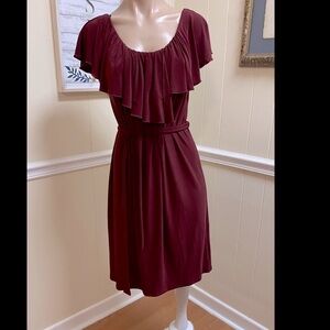 A.B.S. Collection Allan Schwartz jersey off shoulders dress